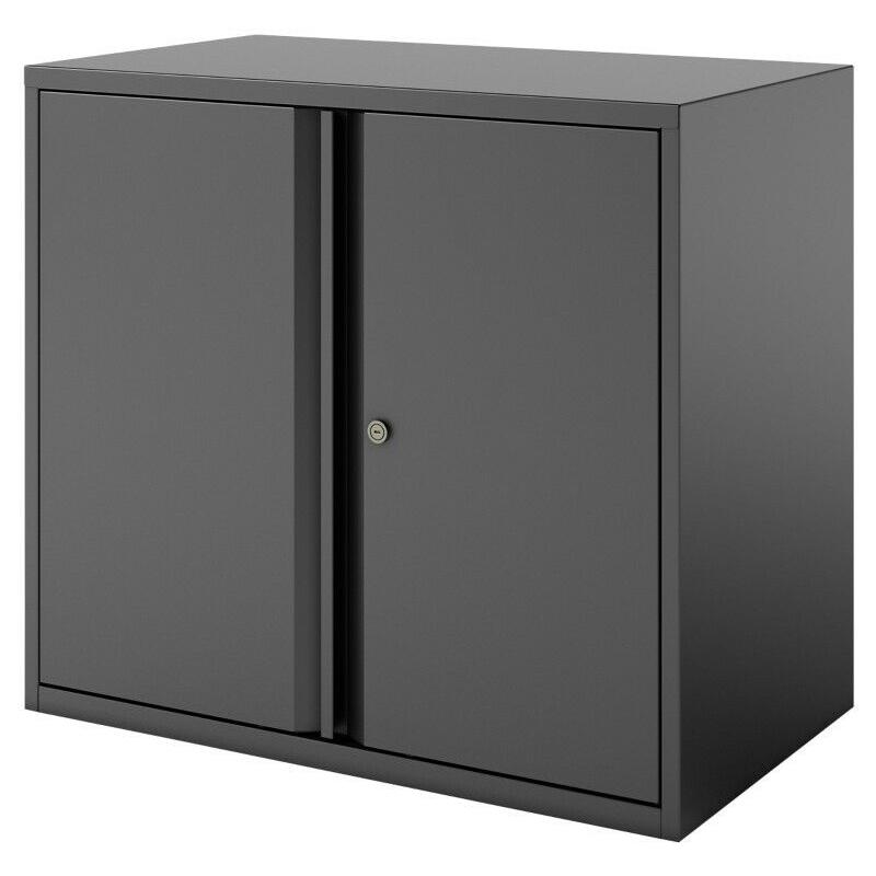 Bisley Black Office Lockable Door Cupboard 900 x 470 x 1000 mm 1 Shelf 70KG