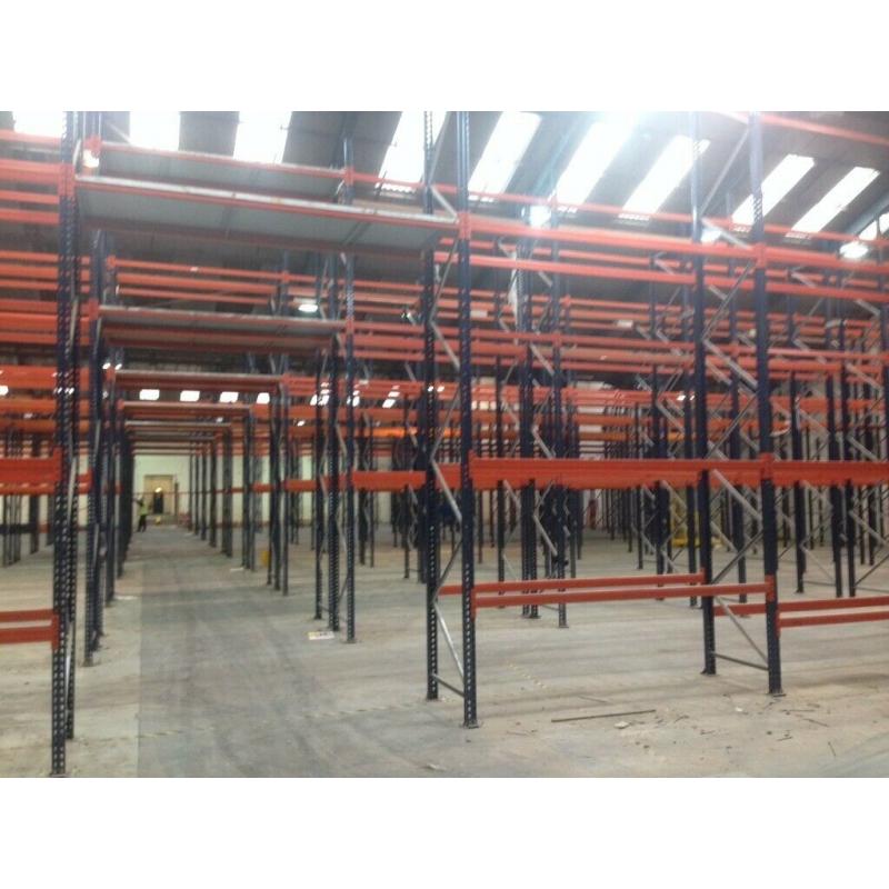 job lot 30 bays of dexion style pallet racking AS NEW( storage , industrial shelving )