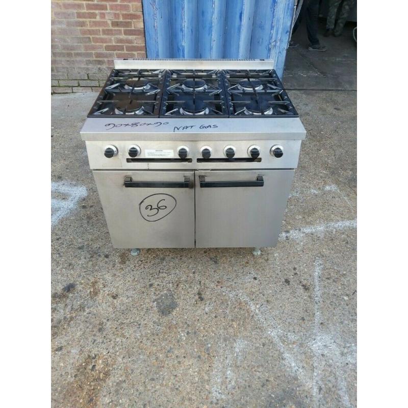 Falcon 6 burner cooker with oven heavy duty Nat gas with warranty huge stock..