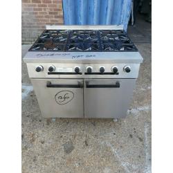 Falcon 6 burner cooker with oven heavy duty Nat gas with warranty huge stock..