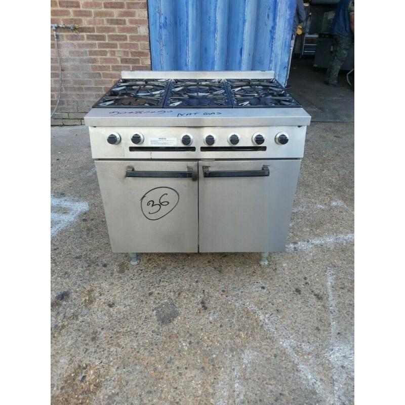 Falcon 6 burner cooker with oven heavy duty Nat gas with warranty huge stock..