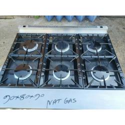 Falcon 6 burner cooker with oven heavy duty Nat gas with warranty huge stock..