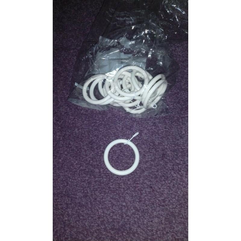 White Curtain Rings (32 in total)