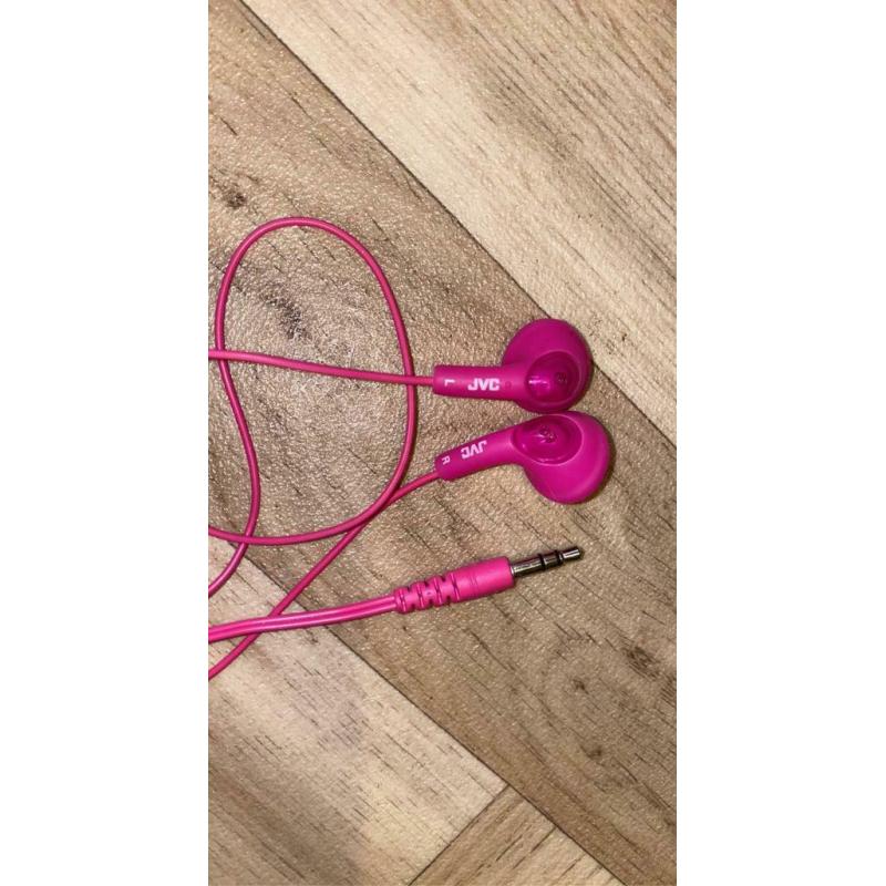 BRAND NEW PINK JVC EARPHONES- CHECK CONNECTION POINT FOR COMPATIBILITY