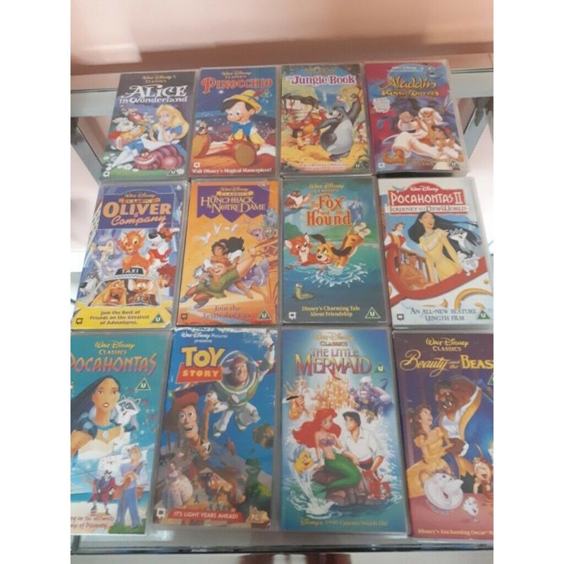 *DISNEY* CLASSIC VIDEOS plus DREAMWORKS & WARNER BROS. plus VCR PLAYER