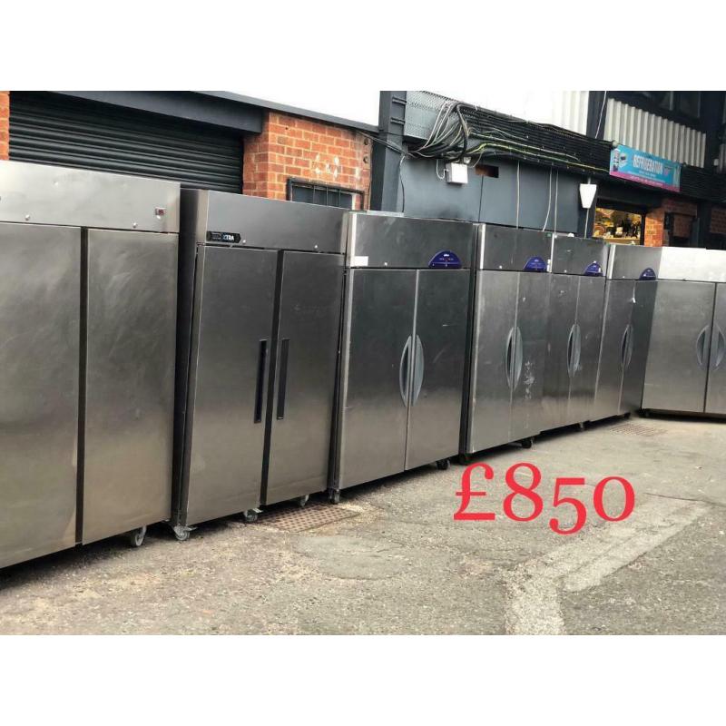 Commercial double door fridge for shop cafe restaurant takeaway pizza shwhwh