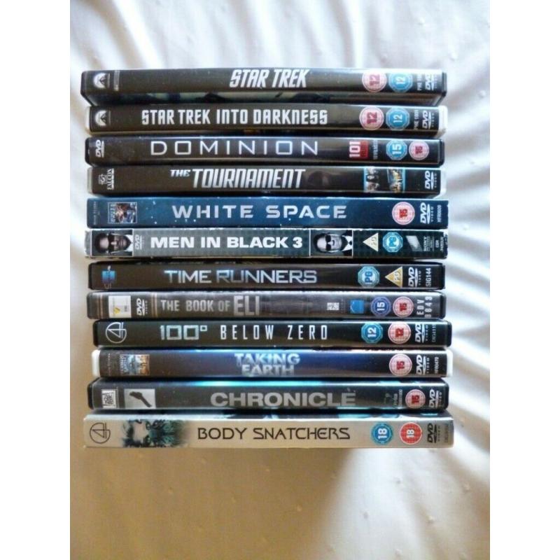 Job lot of 12 excellent Sci-Fi Movie DVDs