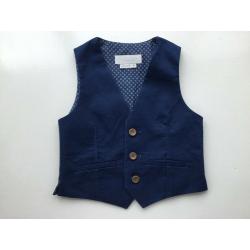 Waistcoat & Trousers - John Lewis Boys Blue Cotton Sateen - age 4yrs