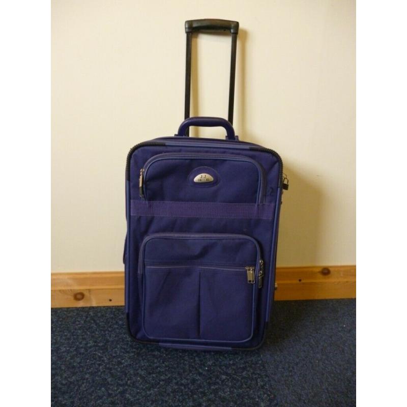 Wheel along Purple Suitcase Expandable Multiple pockets Carry on size