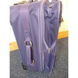 Wheel along Purple Suitcase Expandable Multiple pockets Carry on size