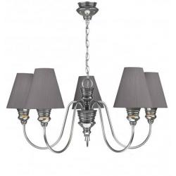 Lovely 5 arm chandelier in pewter