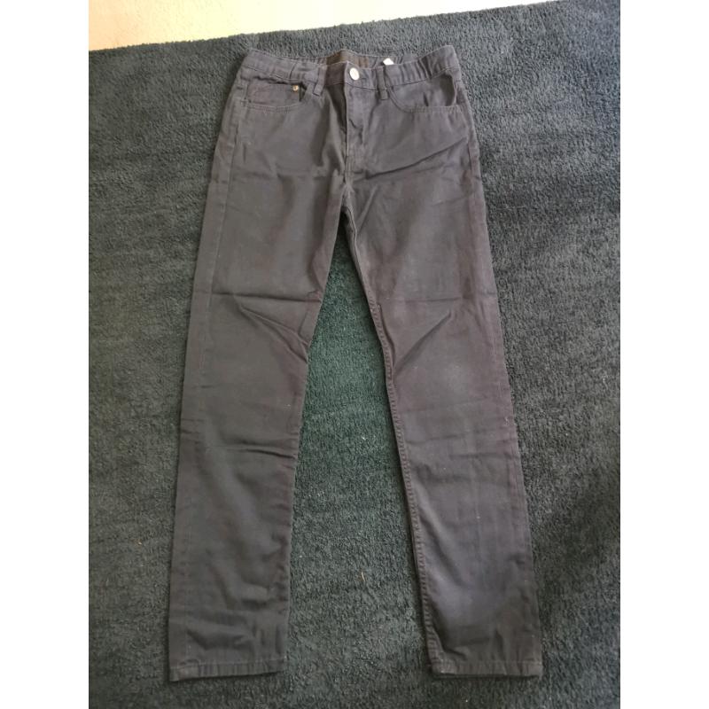 Smart navy chino style trousers age 11-12