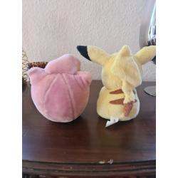 Pokemon Pikachu and Jigglypuff plush