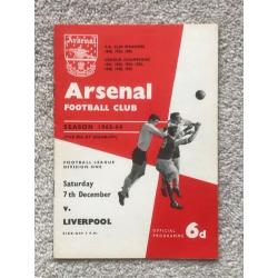 Arsenal memorabilia - Arsenal v Liverpool 1963 programme & Highbury West Stand Opening 1932.