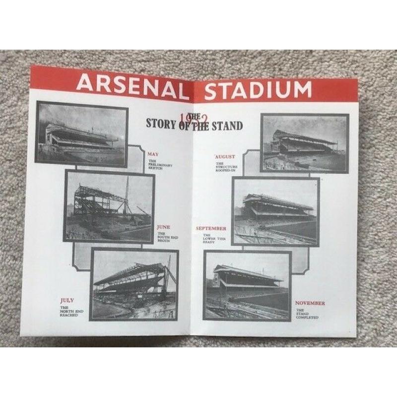 Arsenal memorabilia - Arsenal v Liverpool 1963 programme & Highbury West Stand Opening 1932.