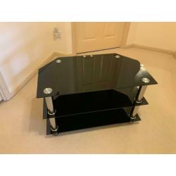 Glass TV Stand - 79cm (W) x 44.5cm (D) x 48cm (H) (will deliver in Stevenage)