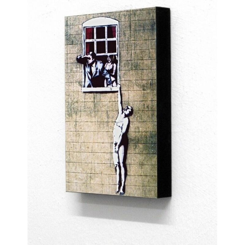 Banksy Hanging Man Love Cheat Poster Street Art A2 Size Paper Laminated Encapsulated Print Graffiti