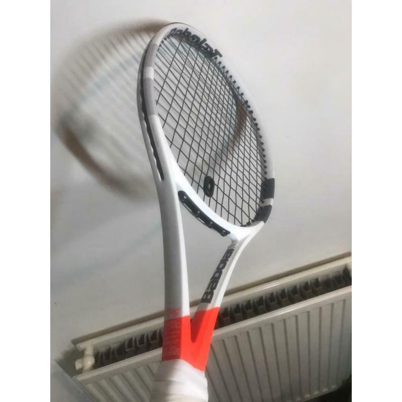 Babolat Pure Strike 100 Tennis racket just been restrungs