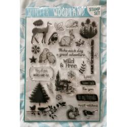 Winter Woodland Wonderland Stamp Set. Christmas cards/decoration. New