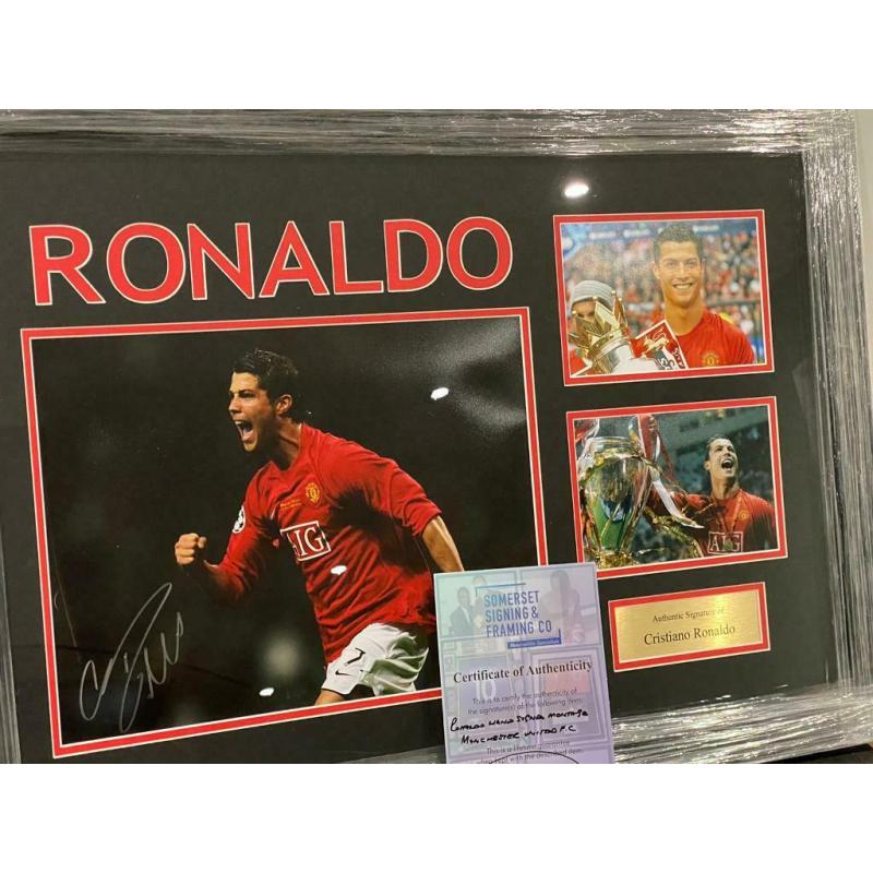 Large Cristiano Ronaldo Signed Montage with COA