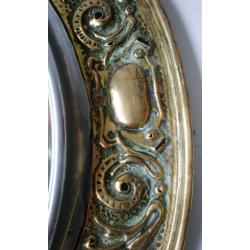 Antique Victorian Art Nouveau Mirror, brass, 19th century