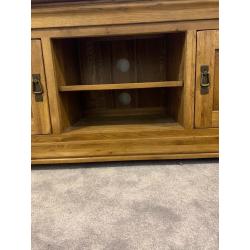 Large Solid Oak TV Unit TV Stand