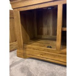 Large Solid Oak TV Unit TV Stand