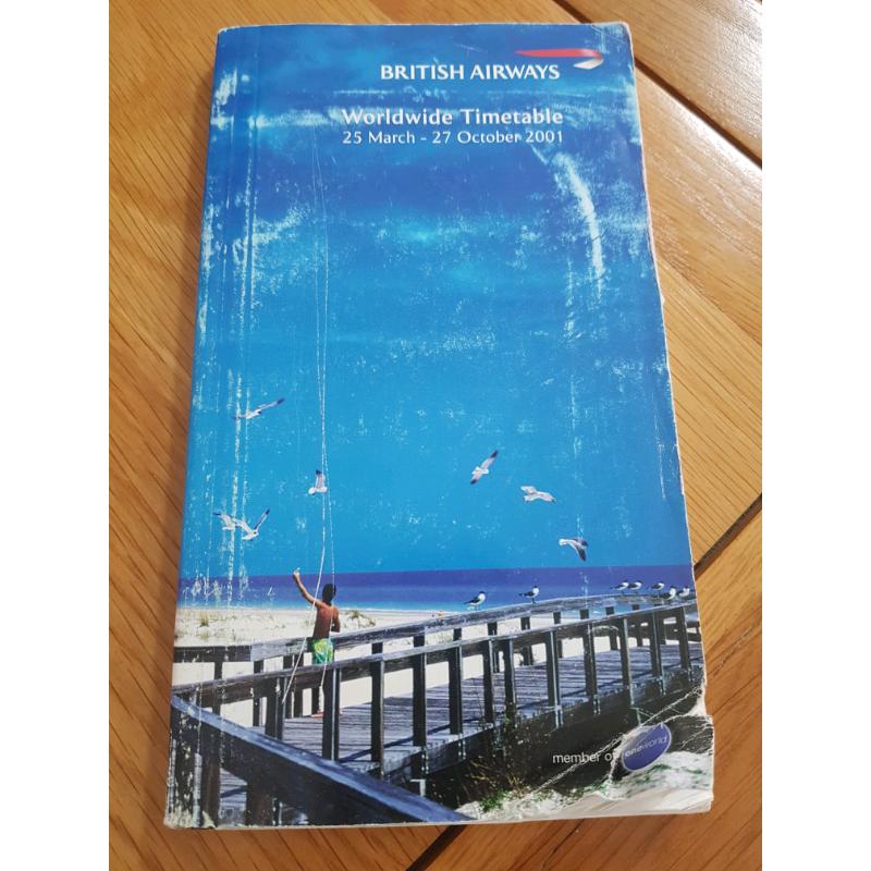 Vintage/collectors item British Airways Worrldwide timetable.