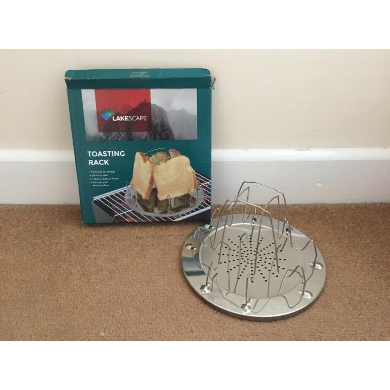 Brand new Lakescape toasting rack folds flat