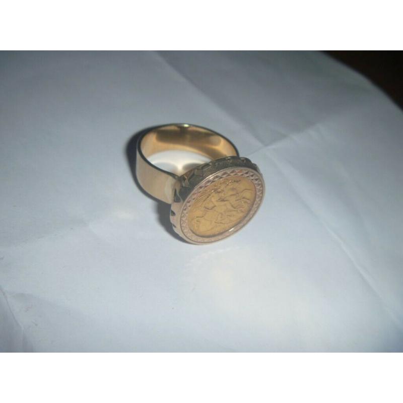 1909 Sovereign Pendant Ring