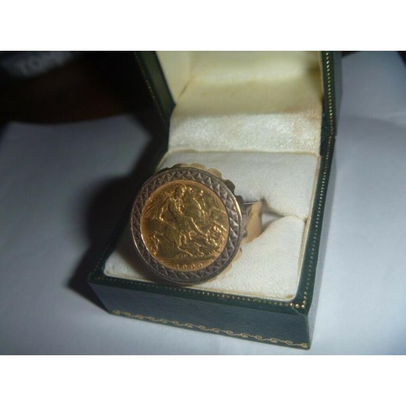 1909 Sovereign Pendant Ring