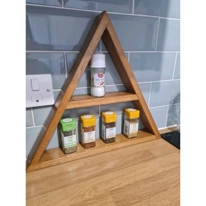 new spice rack made from oak