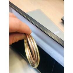 9ct beautiful three gold bangle