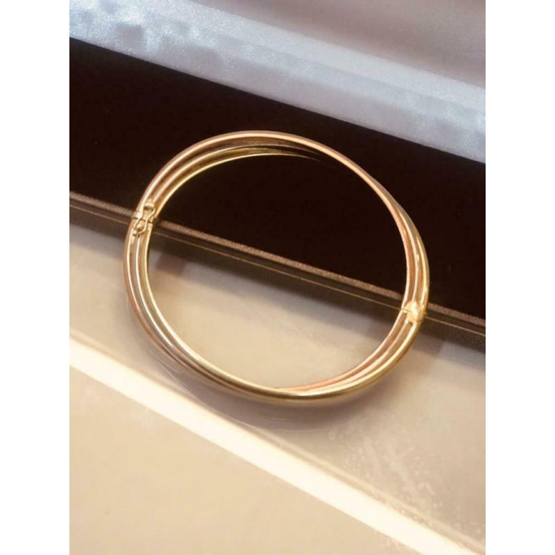 9ct beautiful three gold bangle