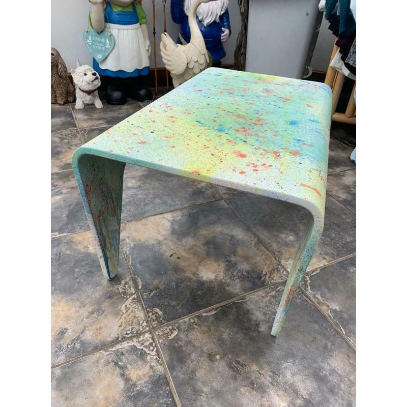 Coffee Table Paint Splatter