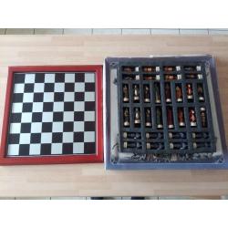 Handpainted Italian Fantasy Chess Set & Board