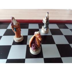 Handpainted Italian Fantasy Chess Set & Board