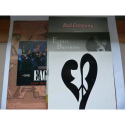 Four Vintage Tour Programmes/Booklets - Eagles/Bad Co/P Rodgers/Everly Bros