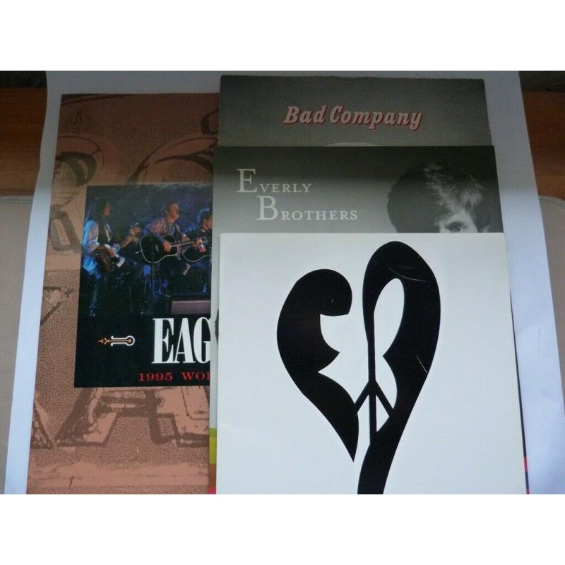 Four Vintage Tour Programmes/Booklets - Eagles/Bad Co/P Rodgers/Everly Bros